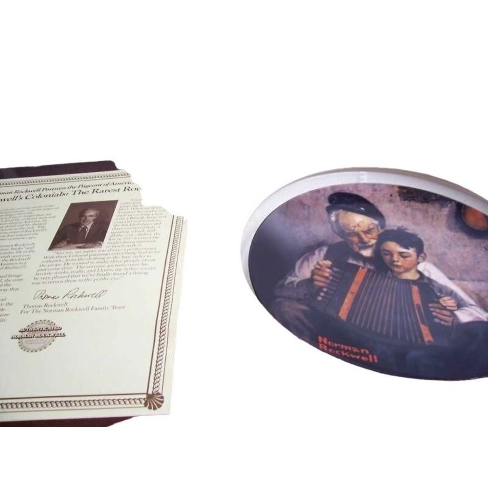 Mint In Box  Edwin M Knowles Norman Rockwell Collectible Plate